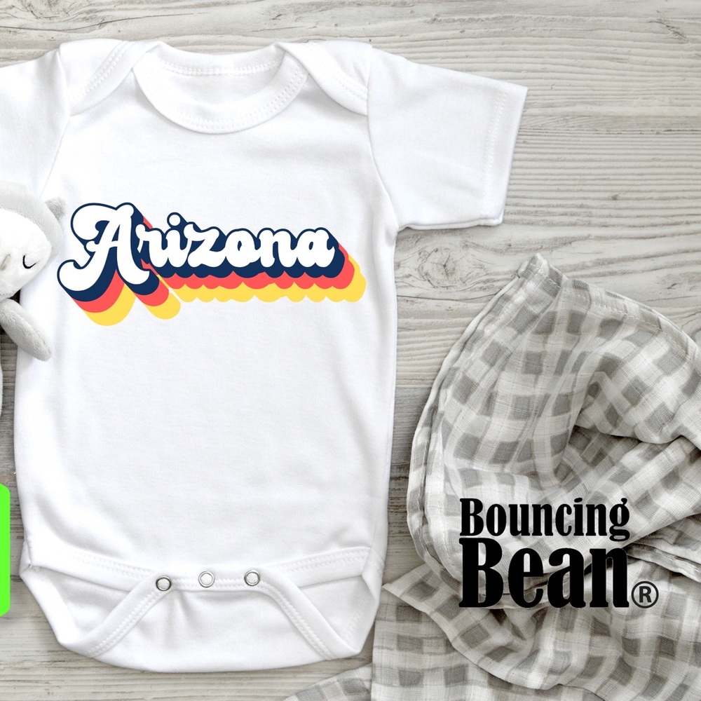 Arizona retro baby onesie, baby bodysuit, Baby clothes
